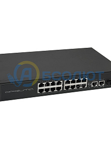 Коммутатор (свитч) на 16 POE ( 802.3af/at ) портов +2 Ethernet порта 1000Mbs + SFP 1000Mbs Орбита OT-VNP42